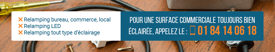 Relamping de bureaux ou local commercial professionnel.